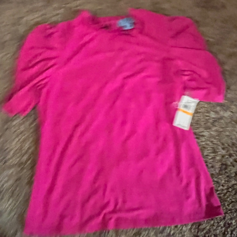 CeCe Hot Pink Blouse with beautiful detailed sleeves